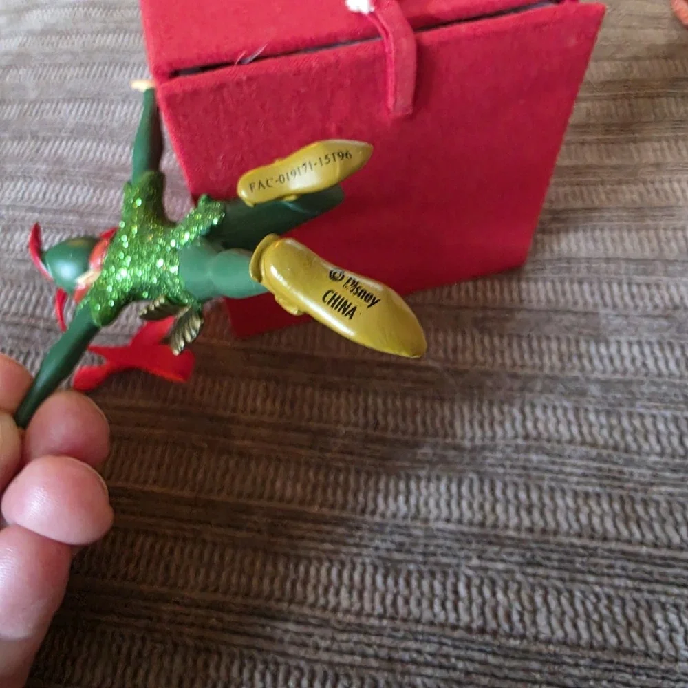 Disney Parks Peter Pan Green Sparkly Holiday Christmas Ornament
